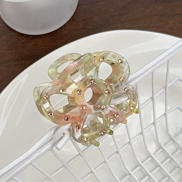 Women's Handmade Acetic Acid Fivepetal Flower Hair Accessories Grab Clip