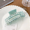Women's Handmade Acetic Acid Geometric Style Diamondencrusted Hair Grab Clip