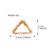 Women's Handmade Acetic Acid Metal Triangle Grip Hair Clip For High Horsetail Fixing