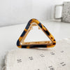 Women's Handmade Acetic Acid Metal Triangle Grip Hair Clip For High Horsetail Fixing