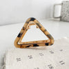 Women's Handmade Acetic Acid Metal Triangle Grip Hair Clip For High Horsetail Fixing