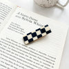 Women's Handmade Acetic Acid Plate Vintage Allmatch Checkerboard Hair Shark Clip Hair Accessories