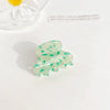 Women's Handmade Acetic Acid Ponytail Hair Clip With Handpainted Style