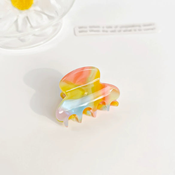 Women's Handmade Acetic Acid Ponytail Hair Clip With Handpainted Style