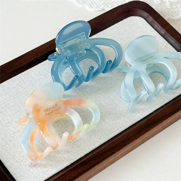 Women's Handmade Acetic Acid Pumpkin Grab Clip Hair Accessories Fashion Ol Style