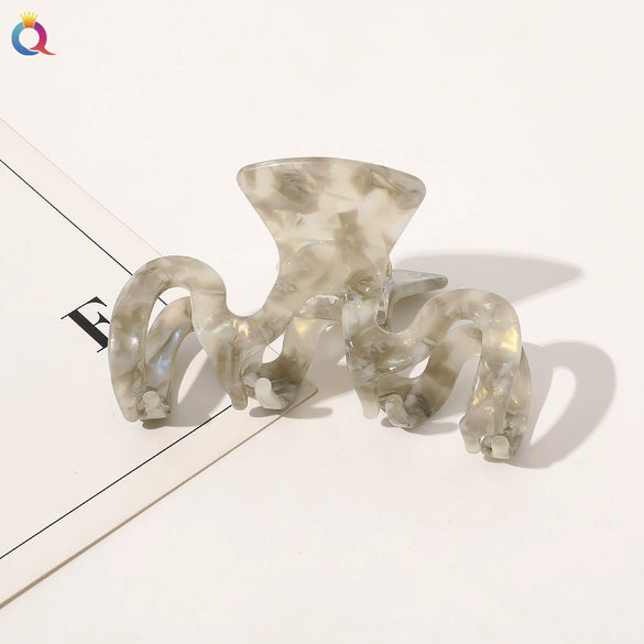 Women's Handmade Acetic Acid Semicircle Hair Grabber