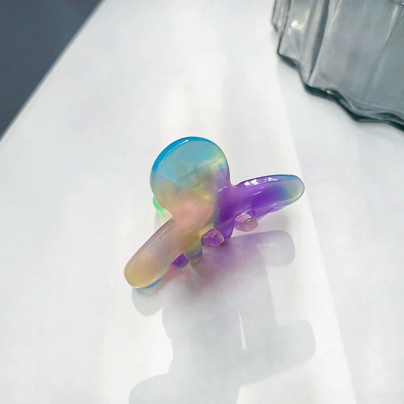 Women's Handmade Acetic Acid Small Grab Clip Hairpin With Lovely Geometric Style