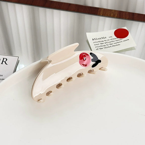 Women's Handmade Acetic Acid Sweet Plants Flowers Style Shark Clip Headwear