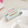 Women's Handmade Acrylic Floral Pattern Bow Hair Clip Hair Accessories