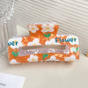 Women's Handmade Acrylic Flower Dopamine Hollow Square Hair Clip Jewelry
