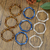 Women's Handmade Acrylic Geometric Beaded And Leopard Print Bracelet