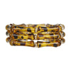Women's Handmade Acrylic Geometric Beaded And Leopard Print Bracelet