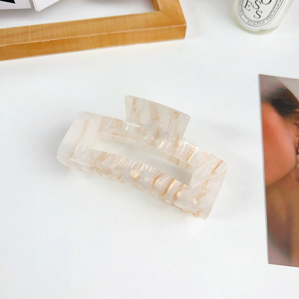 Women's Handmade Acrylic Hair Grab Clip Geometric Style