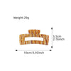 Women's Handmade Acrylic Hair Grab Clip Geometric Style