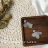 Women's Handmade Acrylic Leaf Earrings With Silver Needle Electroplated Finish Gentle All Match Plant Style Jewelry