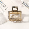 Women's Handmade Alloy And Acetate Geometric Cutout Shark Hair Clip Elegant Back Hair Accessory