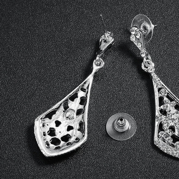Women’s Handmade Alloy Rhinestone Earrings Simple Wedding Jewelry For Brides Wholesale