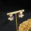 Women's Handmade Antique Style Natural Pearl Earrings With Real Gold Electroplating And Geometric Pattern
