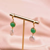 Women's Handmade Baroque Pearl Geometric Earrings Retro Simple Electroplated Winding Drop Earrings