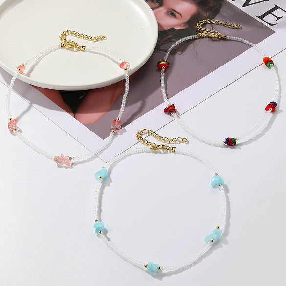 Women's Handmade Beaded Necklace With Artificial Crystal And Alloy Geometric Insects Star Pattern Electroplated