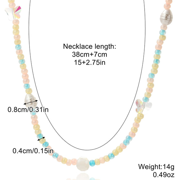 Women's Handmade Beaded Necklace With Artificial Crystal And Alloy Geometric Insects Star Pattern Electroplated