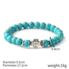 Women's Handmade Beaded Turquoise Geometric Bracelet Set