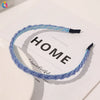 Women's Handmade Braided Rice Bead Headband Thin Simple Versatile Hair Accessory For Everyday Styling