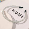 Women's Handmade Braided Rice Bead Headband Thin Simple Versatile Hair Accessory For Everyday Styling