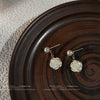 Women's Handmade Camellia Flower Stud Earrings With Imitation Pearl And Silver Needle Sweet Fashion Floral Earrings