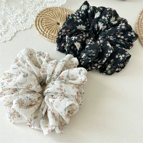 Women's Handmade Chiffon Hair Rings With High Elasticity And Little Fresh Style
