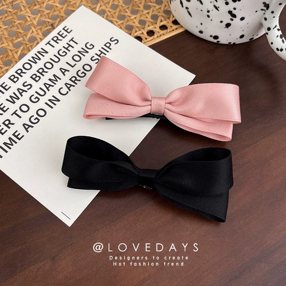 Women's Handmade Cloth Bow Three Dimensional Duckbill Hairpin