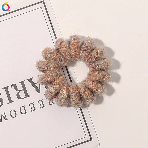 Women's Handmade Cloth Coil Hair Tie Simple Elastic Hair Rope For Everyday Hairstyles