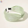 Women's Handmade Cloth Floral Widebrimmed Cross Hairband Hair Accessory With Printing