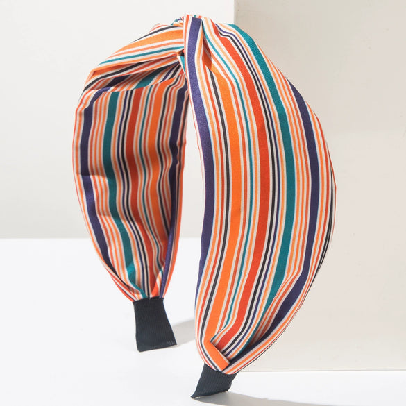Women's Handmade Cloth Geometric Casual Style Widebrimmed Knotted Headband Hair Accessories