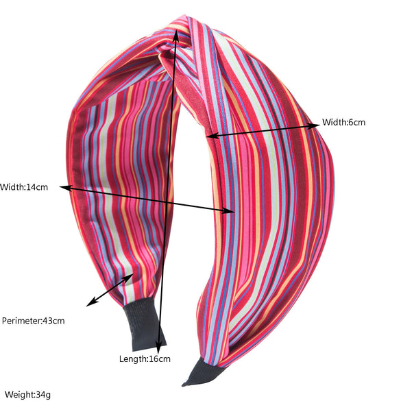 Women's Handmade Cloth Geometric Casual Style Widebrimmed Knotted Headband Hair Accessories