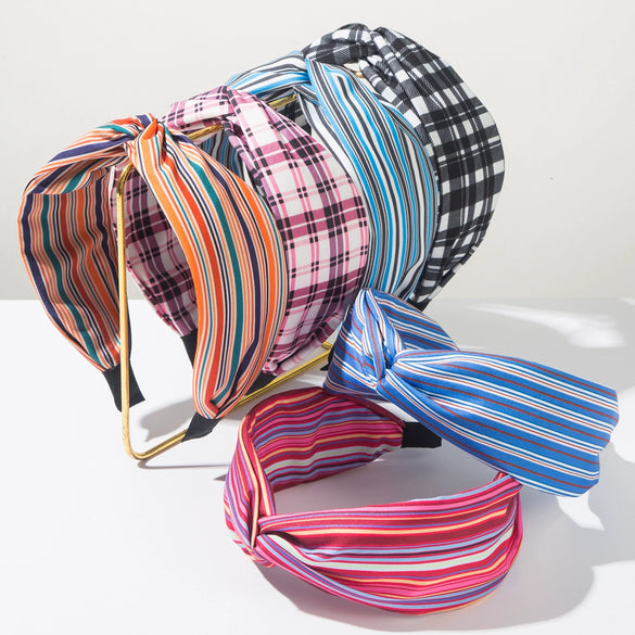Women's Handmade Cloth Geometric Casual Style Widebrimmed Knotted Headband Hair Accessories