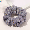Women's Handmade Cloth Plaid Floral Large Intestine And Ball Hair Rings Hair Accessories