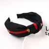 Women's Handmade Cloth Polka Dot Bee Stripe Knotted Widebrimmed Headband Hairband With Side Clip
