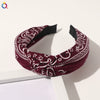 Women's Handmade Cloth Polka Dot Bee Stripe Knotted Widebrimmed Headband Hairband With Side Clip