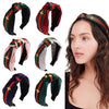 Women's Handmade Cloth Polka Dot Bee Stripe Knotted Widebrimmed Headband Hairband With Side Clip