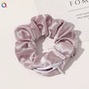 Women's Handmade Cloth Scrunchie Hair Tie With Zipper Detail And Small Dot Stripe Pattern Simple Natural Hair Accessory Wholesale