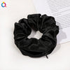 Women's Handmade Cloth Scrunchie Hair Tie With Zipper Detail And Small Dot Stripe Pattern Simple Natural Hair Accessory Wholesale