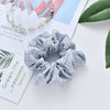 Women's Handmade Cloth Striped Plaid Scrunchie Hair Tie Cute Sweet Hair Accessory For Everyday Styling