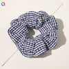 Women's Handmade Cloth Striped Plaid Scrunchie Hair Tie Cute Sweet Hair Accessory For Everyday Styling