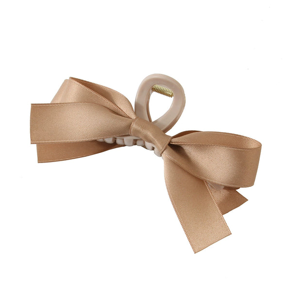 Women's Handmade Cloth Sweet Bow Hairpin Spring Clip Accessories