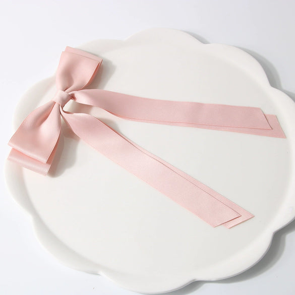 Women's Handmade Cloth Sweet Bow Hairpin Spring Clip Accessories