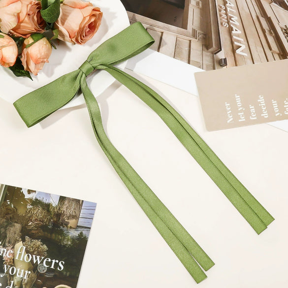 Women's Handmade Cloth Sweet Bow Hairpin Spring Clip Accessories