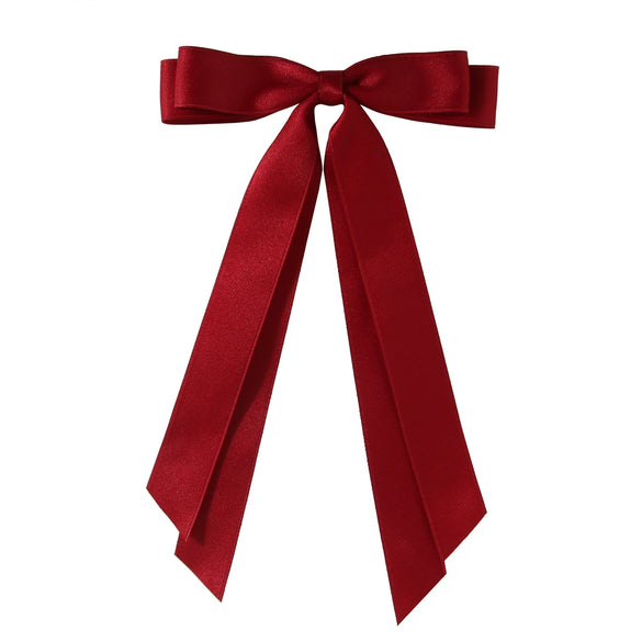 Women's Handmade Cloth Sweet Bow Hairpin Spring Clip Accessories