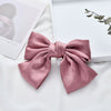 Women's Handmade Doublelayer Satin Large Bow Fabric Hair Clip Top Clip Hair Accessory