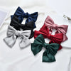 Women's Handmade Doublelayer Satin Large Bow Fabric Hair Clip Top Clip Hair Accessory